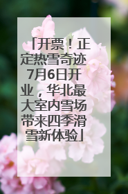 开票！正定热雪奇迹7月6日开业，华北最大室内雪场带来四季滑雪新体验