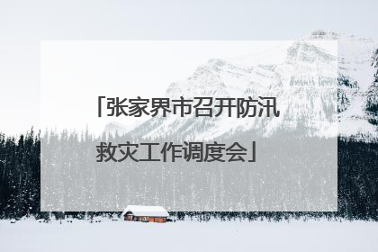 张家界市召开防汛救灾工作调度会