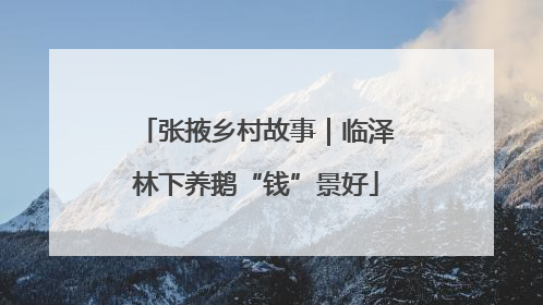 张掖乡村故事｜临泽林下养鹅“钱”景好