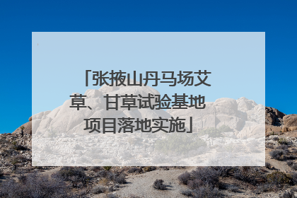 张掖山丹马场艾草、甘草试验基地项目落地实施