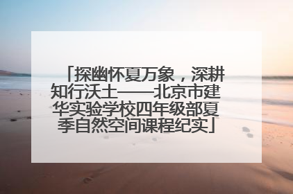 探幽怀夏万象，深耕知行沃土——北京市建华实验学校四年级部夏季自然空间课程纪实
