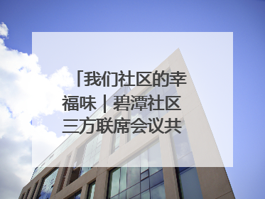 我们社区的幸福味｜碧潭社区三方联席会议共建紫岫幸福家