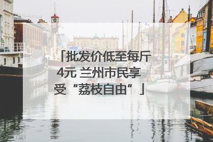 批发价低至每斤4元 兰州市民享受“荔枝自由”