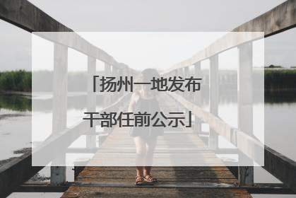 扬州一地发布干部任前公示
