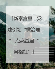 新泰宫里：党建引领“微治理” 点亮基层“网格红”