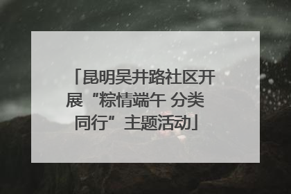 昆明吴井路社区开展“粽情端午 分类同行”主题活动