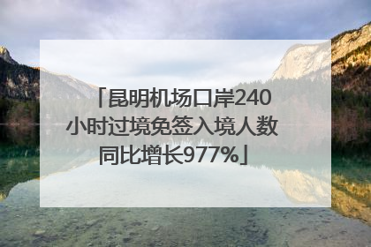 昆明机场口岸240小时过境免签入境人数同比增长977%