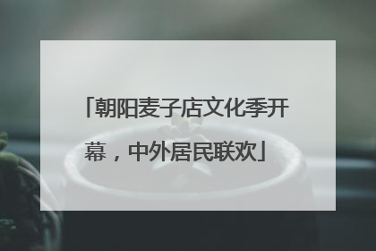 朝阳麦子店文化季开幕，中外居民联欢