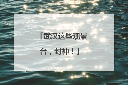 武汉这些观景台，封神！