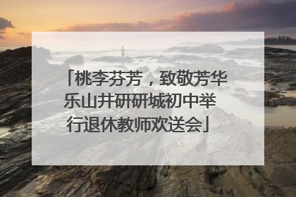 桃李芬芳，致敬芳华 乐山井研研城初中举行退休教师欢送会
