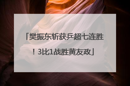 樊振东斩获乒超七连胜！3比1战胜黄友政