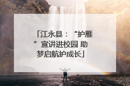 江永县：“护雁”宣讲进校园 助梦启航护成长