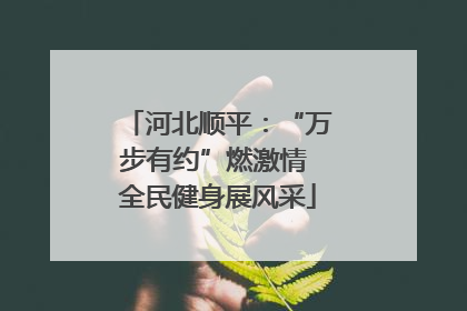 河北顺平：“万步有约”燃激情 全民健身展风采