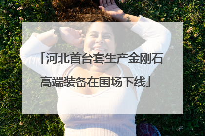 河北首台套生产金刚石高端装备在围场下线