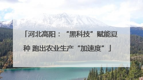 河北高阳：“黑科技”赋能夏种 跑出农业生产“加速度”