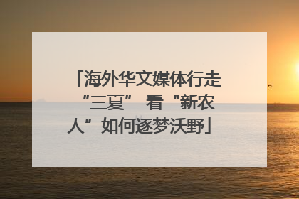 海外华文媒体行走“三夏” 看“新农人”如何逐梦沃野