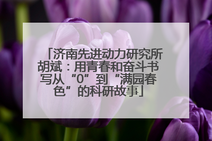 济南先进动力研究所胡斌：用青春和奋斗书写从“0”到“满园春色”的科研故事