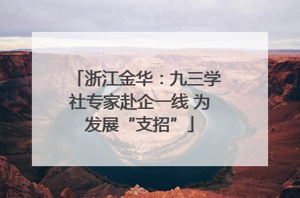 浙江金华：九三学社专家赴企一线 为发展“支招”