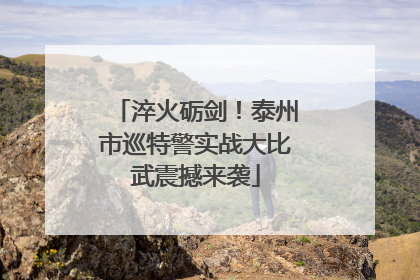 淬火砺剑！泰州市巡特警实战大比武震撼来袭