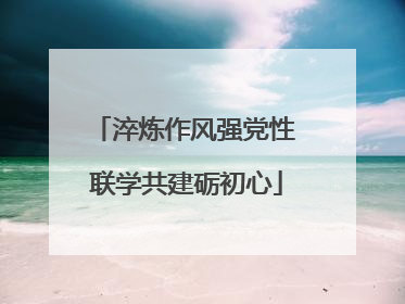 淬炼作风强党性 联学共建砺初心