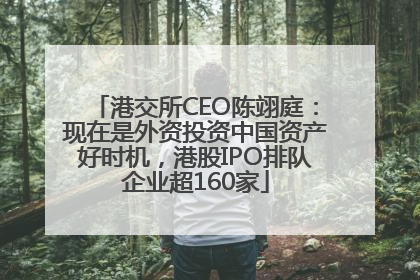 港交所CEO陈翊庭：现在是外资投资中国资产好时机，港股IPO排队企业超160家
