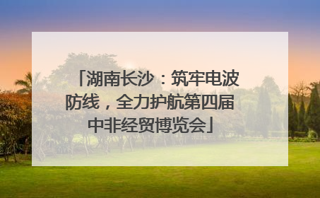 湖南长沙：筑牢电波防线，全力护航第四届中非经贸博览会