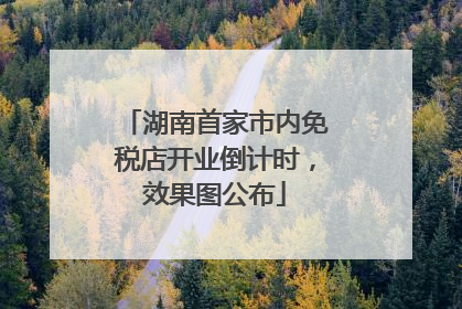 湖南首家市内免税店开业倒计时，效果图公布