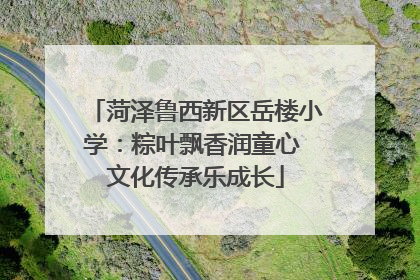 菏泽鲁西新区岳楼小学：粽叶飘香润童心 文化传承乐成长