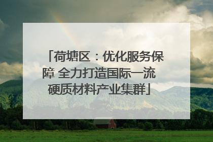 荷塘区：优化服务保障 全力打造国际一流硬质材料产业集群