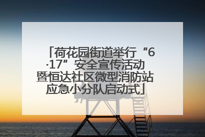 荷花园街道举行“6·17”安全宣传活动暨恒达社区微型消防站应急小分队启动式