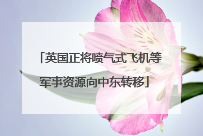 英国正将喷气式飞机等军事资源向中东转移