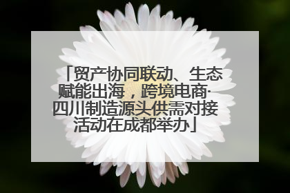 贸产协同联动、生态赋能出海，跨境电商·四川制造源头供需对接活动在成都举办