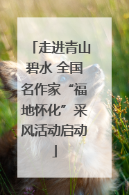 走进青山碧水 全国名作家“福地怀化”采风活动启动
