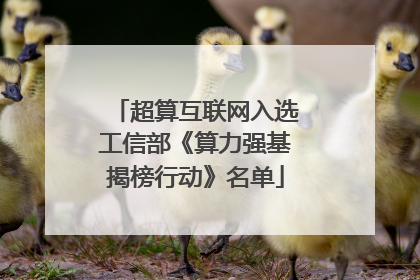 超算互联网入选工信部《算力强基揭榜行动》名单