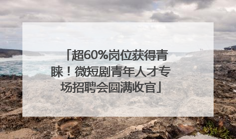 超60%岗位获得青睐！微短剧青年人才专场招聘会圆满收官