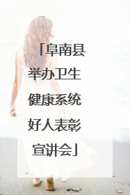 阜南县举办卫生健康系统好人表彰宣讲会