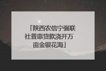 陕西农信宁强联社普惠贷款浇开万亩金银花海