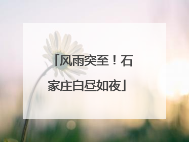 风雨突至！石家庄白昼如夜