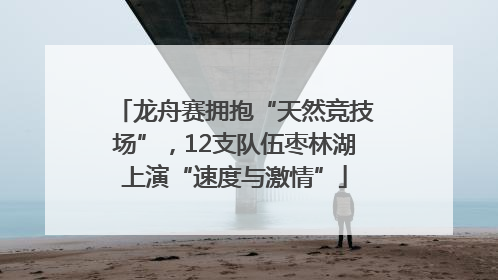 龙舟赛拥抱“天然竞技场”，12支队伍枣林湖上演“速度与激情”