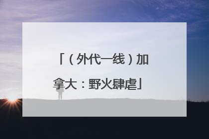 （外代一线）加拿大：野火肆虐