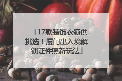 17款装饰衣领供挑选！厦门出入境解锁证件照新玩法