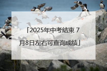 2025年中考结束 7月8日左右可查询成绩